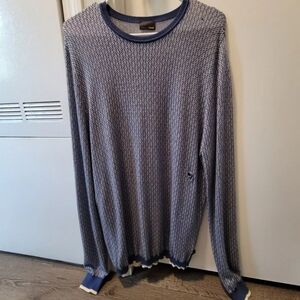 Blue fendi zucca print pullover